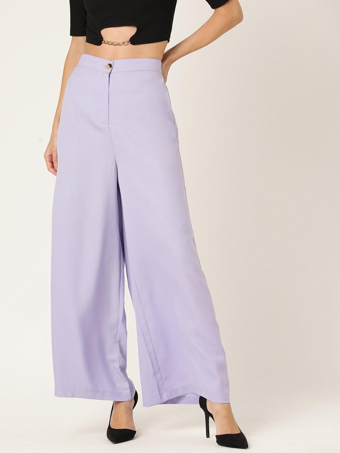 Rue Collection Women Relaxed Loose Fit High-Rise Trousers