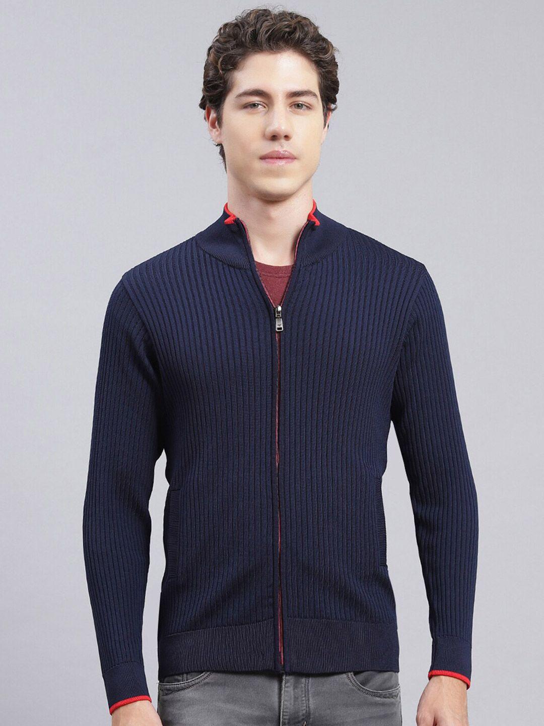 monte-carlo-self-design-cable-knit-mock-collar-cardigan-sweaters
