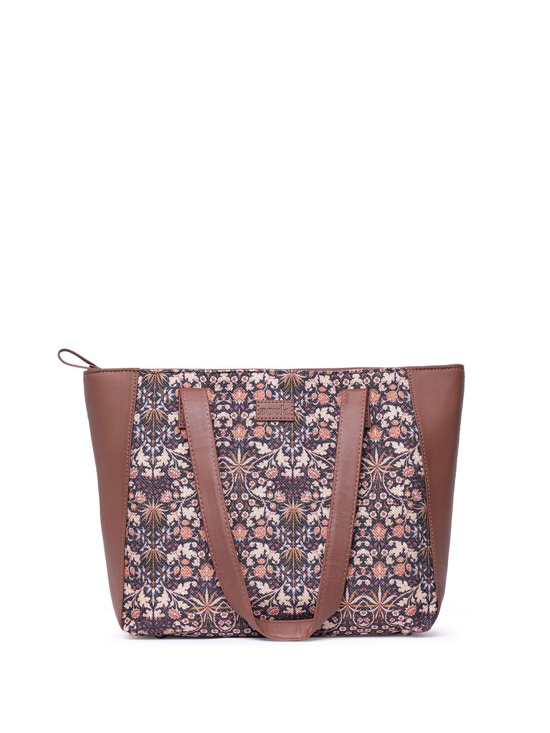 zouk-floral-printed-structured-vegan-leather-tote-bag
