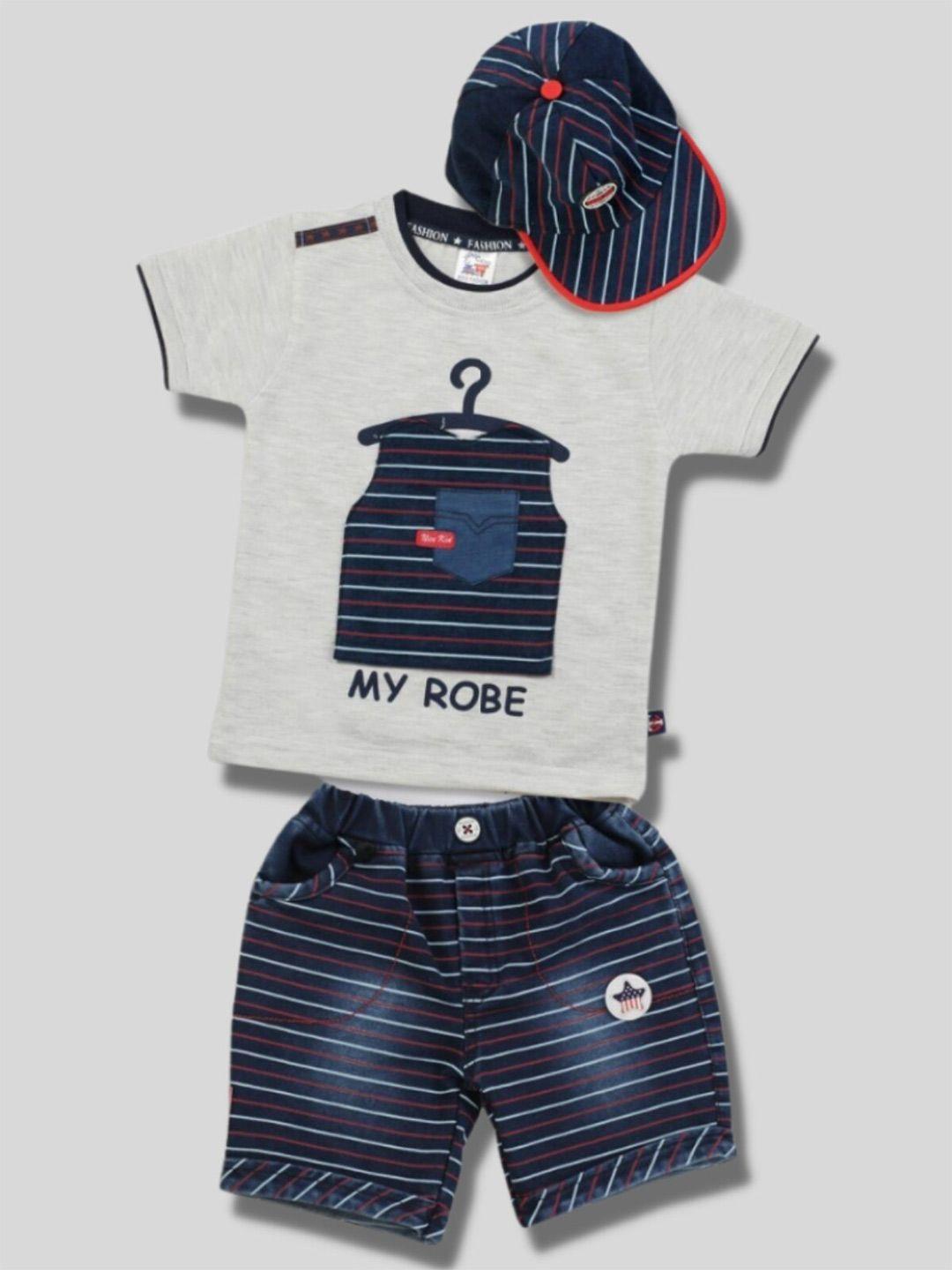 YOUSTYLO Infants Boys Printed T-shirt With Shorts Clothing Set