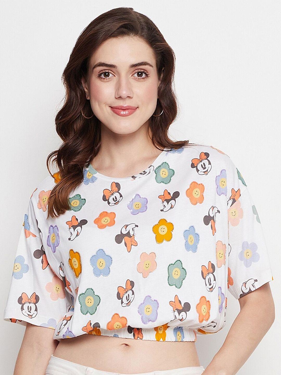 camla-minnie-mouse-printed-drop-shoulder-sleeves-blouson-crop-cotton-top