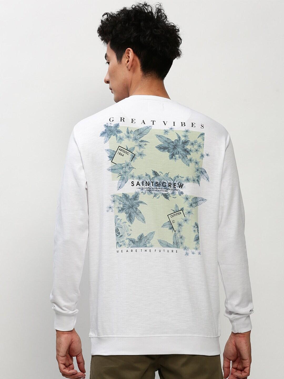SHOWOFF Floral Printed Cotton Sweatshirt