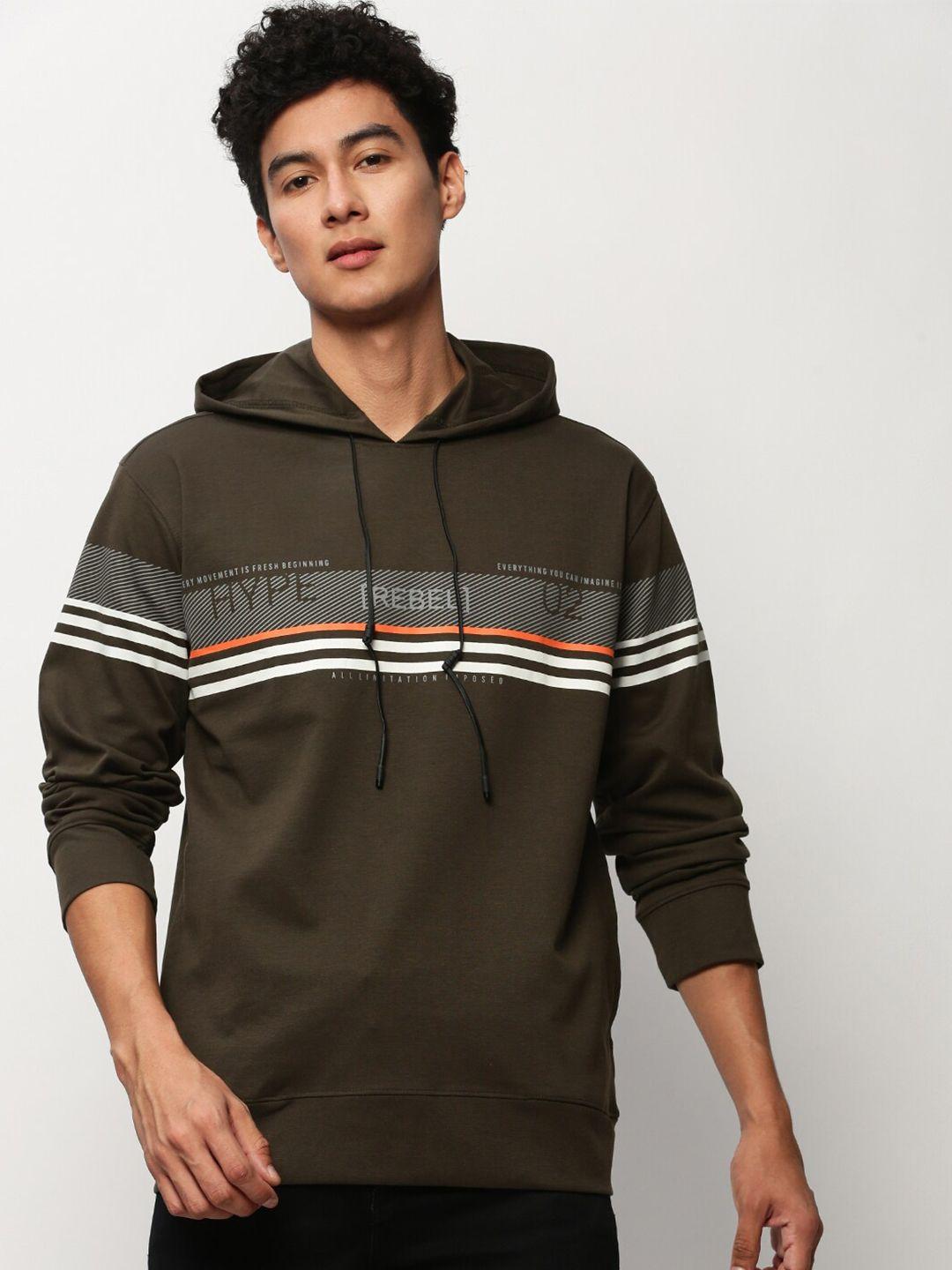 showoff-striped-hooded-cotton-sweatshirt