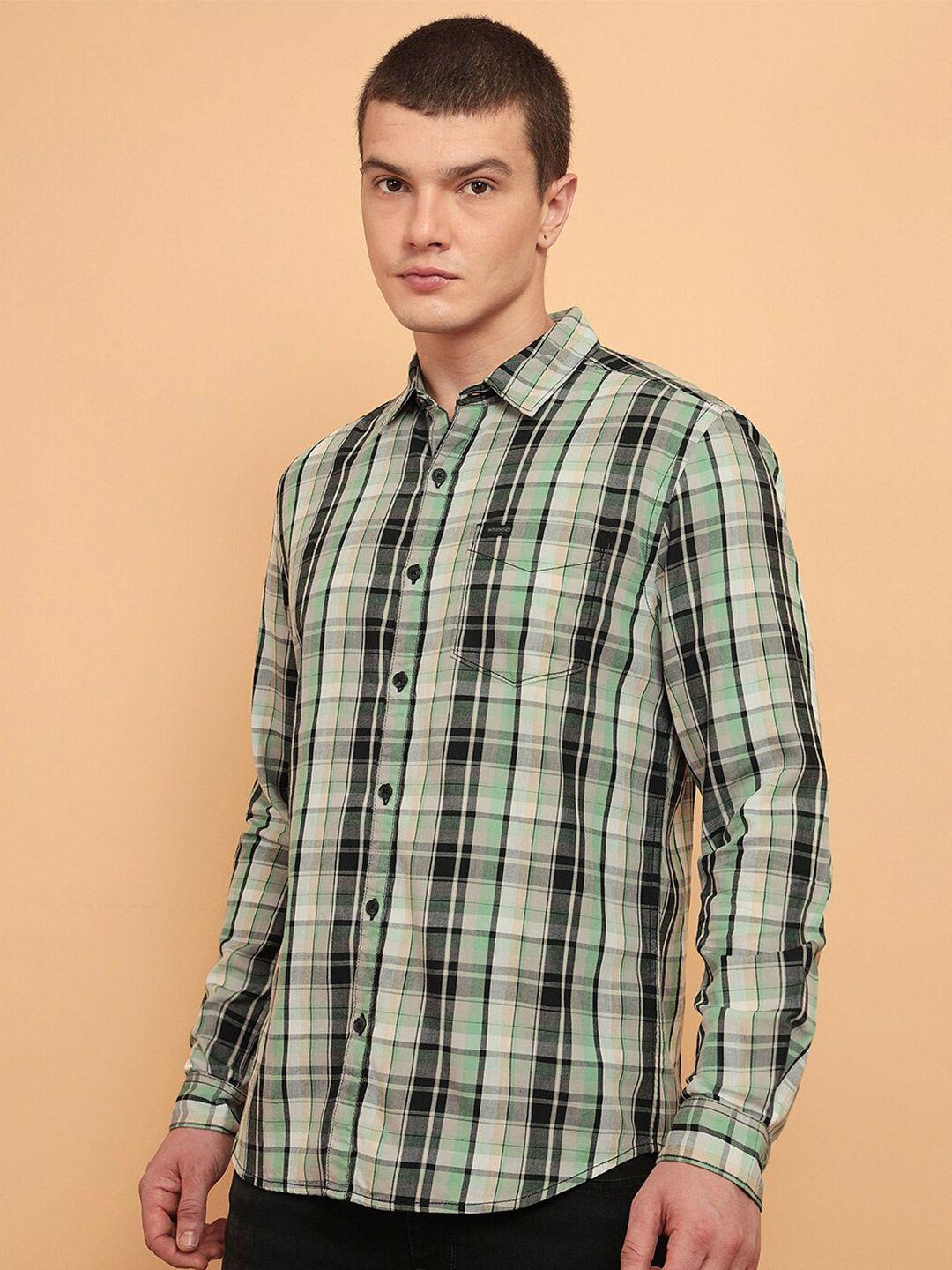 wrangler-tartan-checked-regular-fit-pure-cotton-casual-shirt