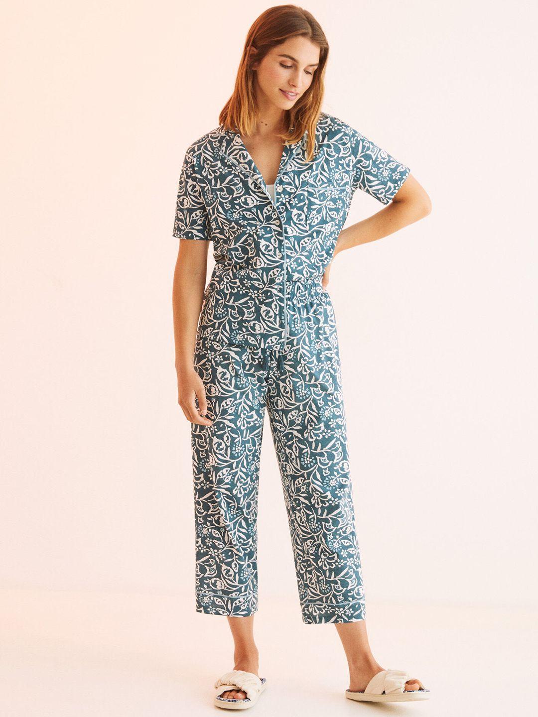 women'secret Women Pure Cotton Printed Pyjama Set
