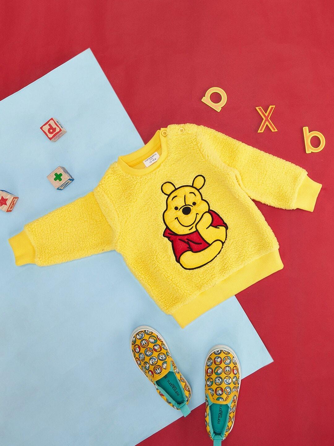 Pantaloons Baby Boys Pooh Bear Printed Cotton Pullover Sweaters