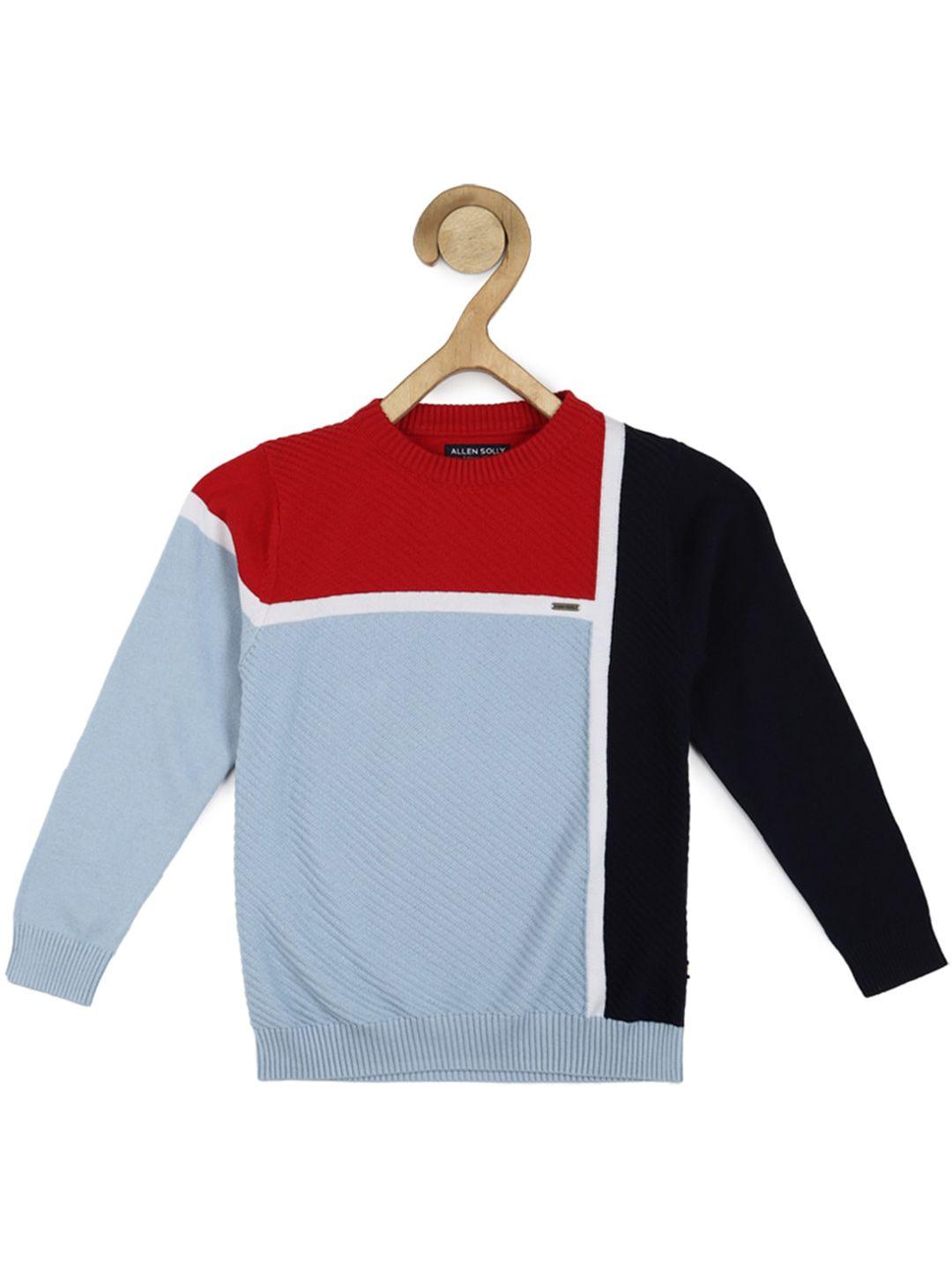 allen-solly-junior-boys-colourblocked-round-neck-long-sleeve-cotton-pullover-sweater