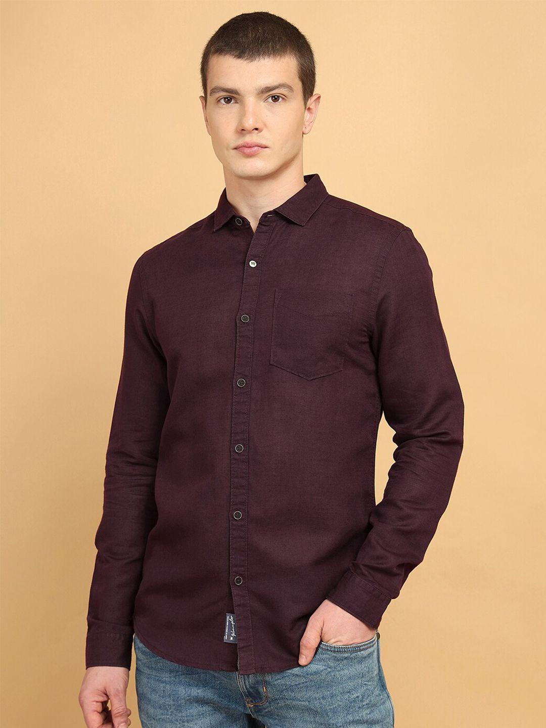 wrangler-spread-collar-regular-fit-linen-casual-shirt