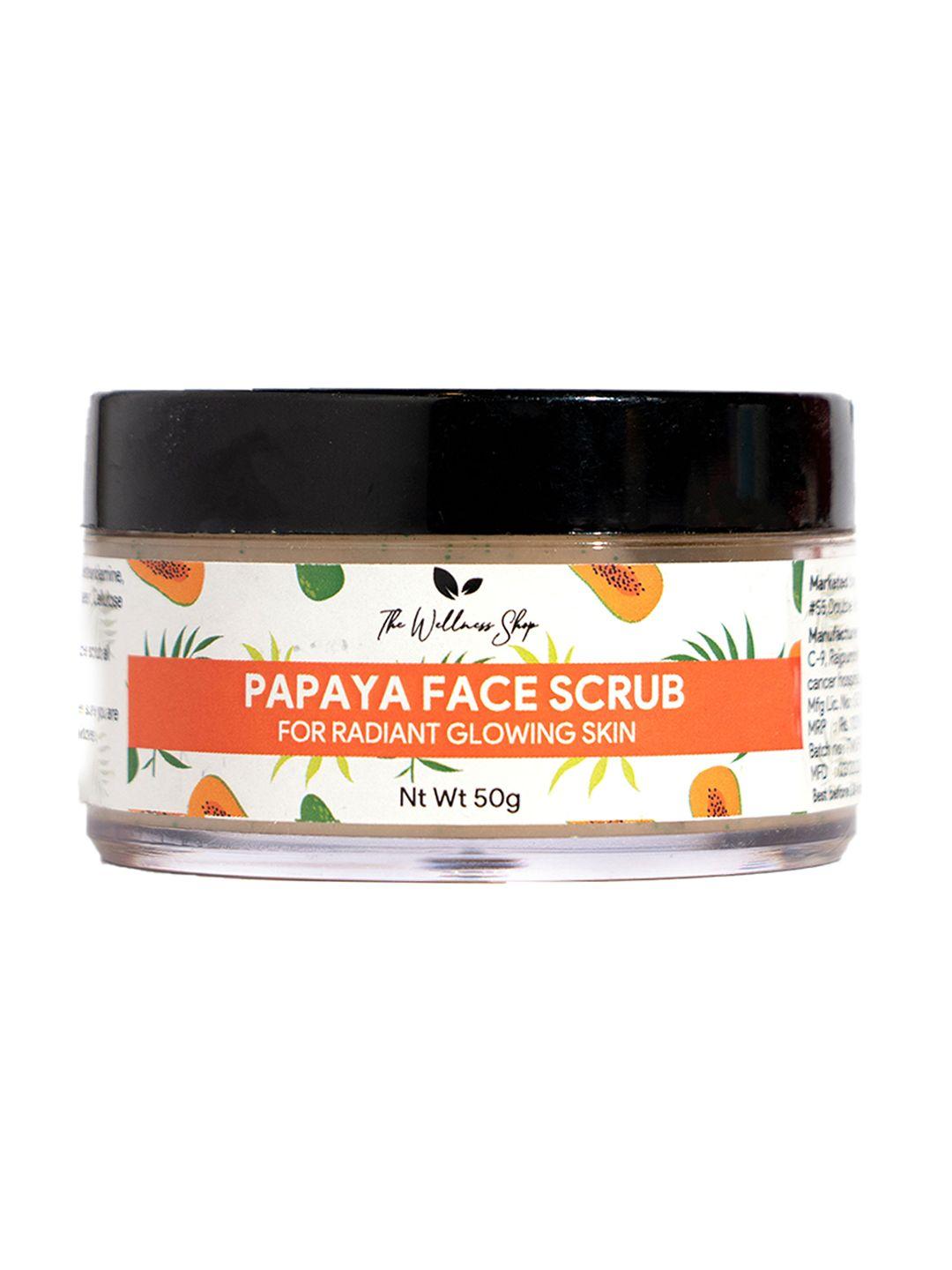 The Wellness Shop Papaya Face Scrub For Radiant And Glowing Skin - 50g