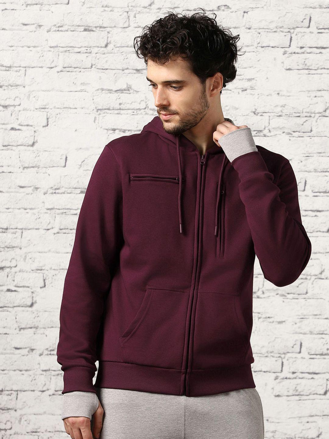 nobero-men-maroon-hooded-sweatshirt