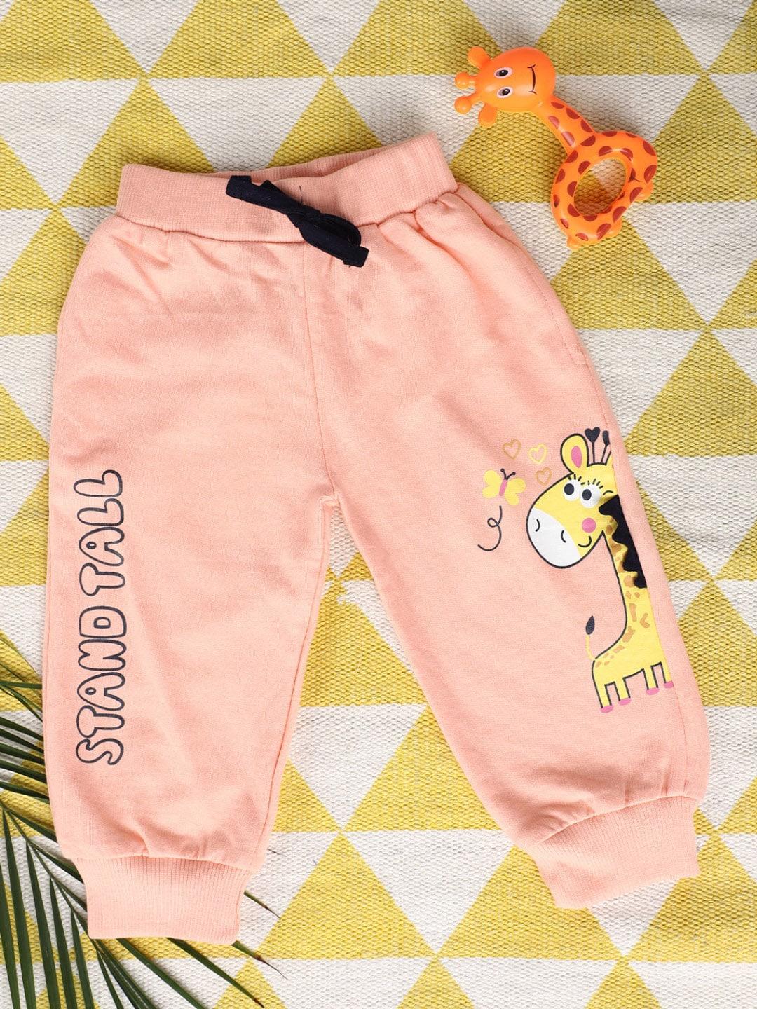 V-Mart Infant Typography Printed Mid-Rise Cotton Joggers