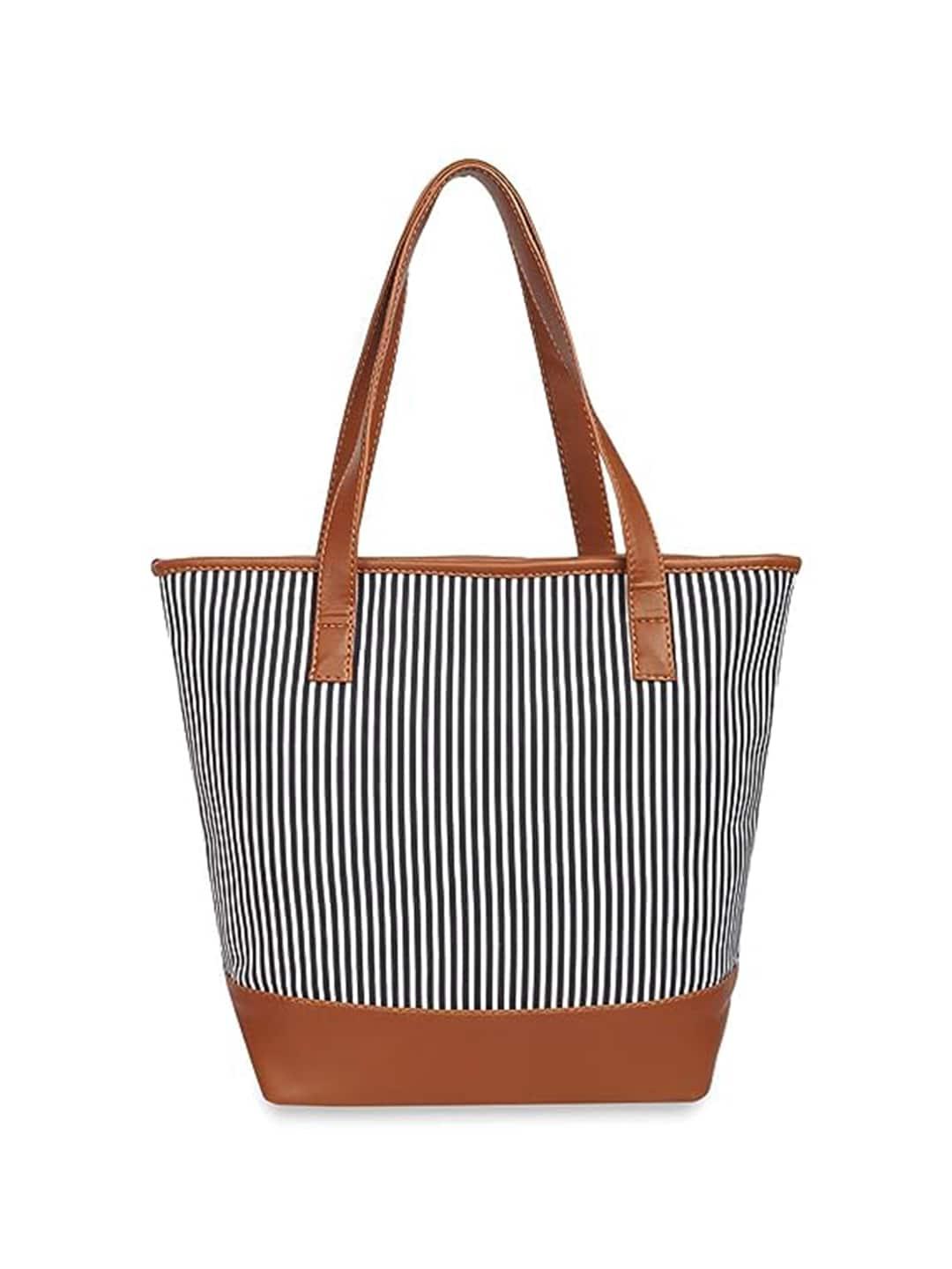 Anouk Striped Oversized Shopper Shoulder Bag