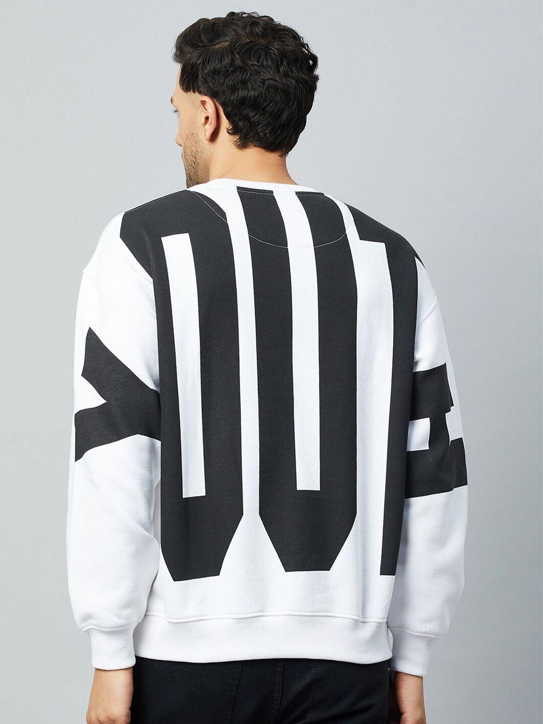 Club York Typography Printed Fleece Pullover Sweatshirt