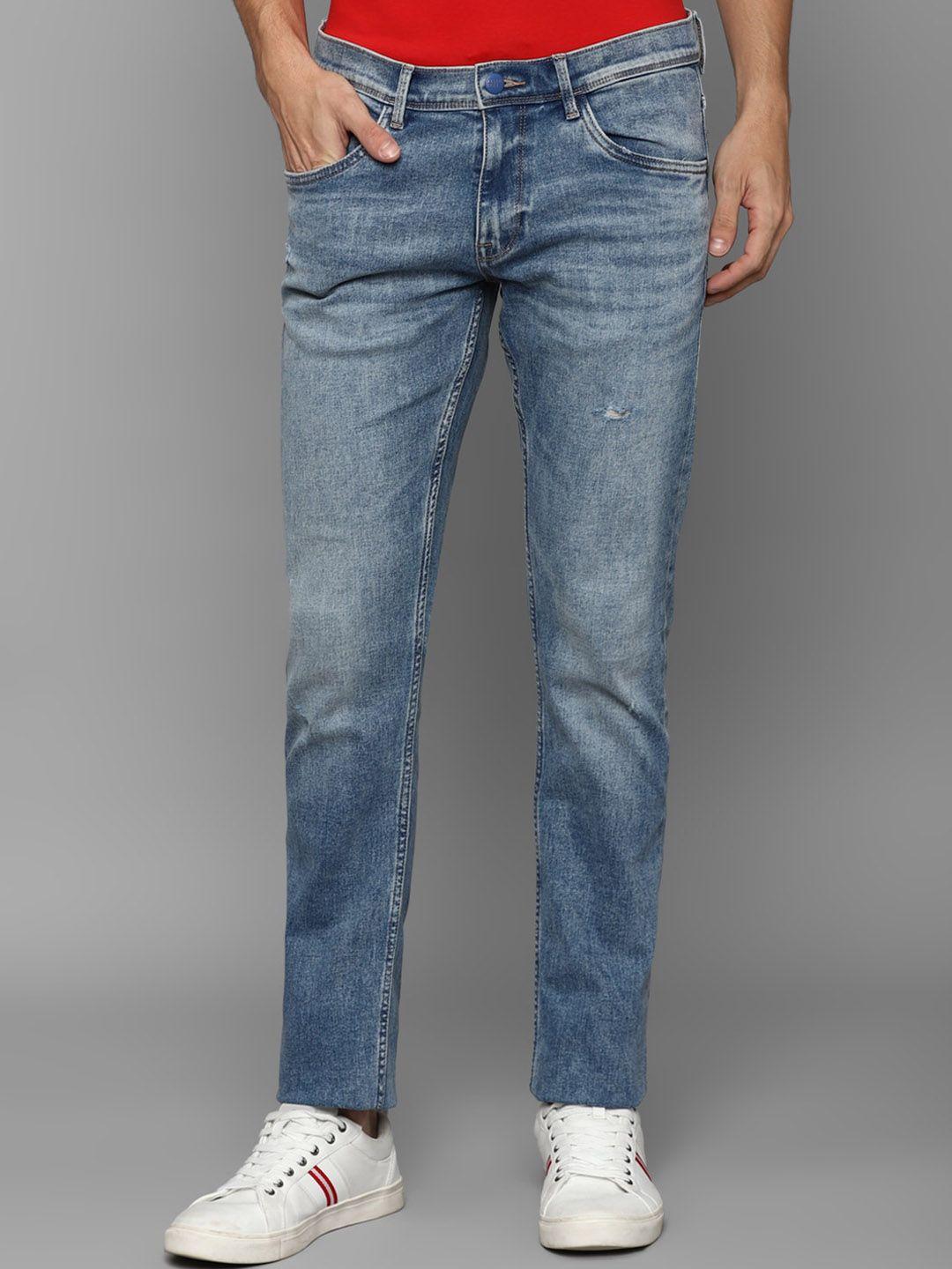 allen-solly-men-slim-fit-mid-rise-low-distress-heavy-fade-stretchable-jeans