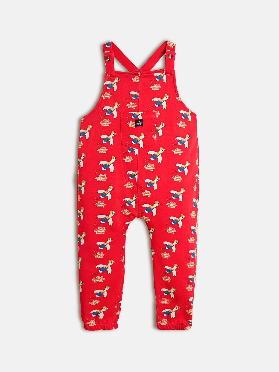 whistle-&-hops-boys-conversational-printed-pure-cotton-dungaree