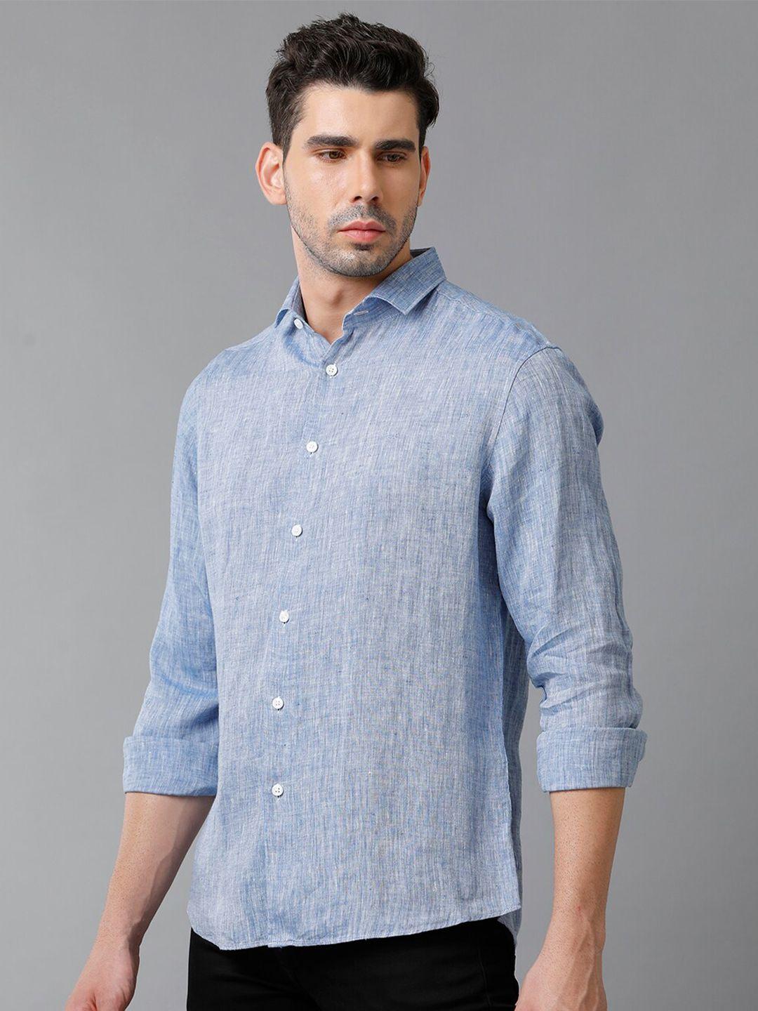 Aldeno Men Blue Comfort Opaque Casual Shirt