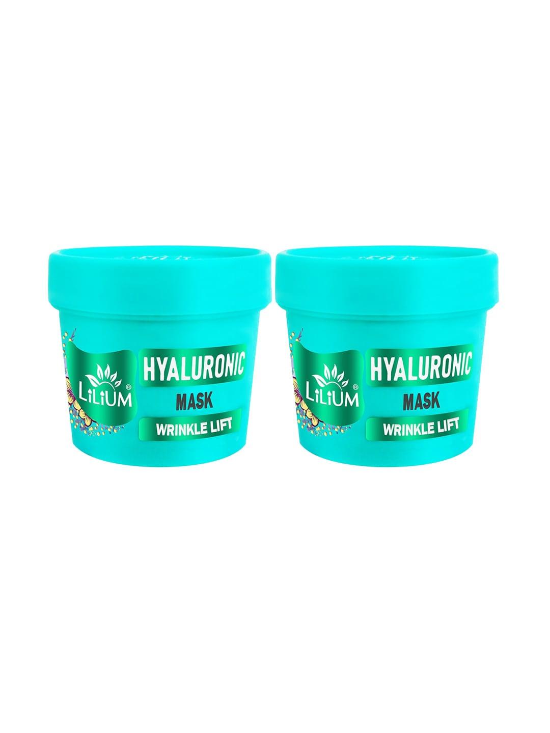 Lilium Set Of 2 Hyaluronic Face Mask For Wrinkle Lift Nourishing Extra Glow  - 100g Each