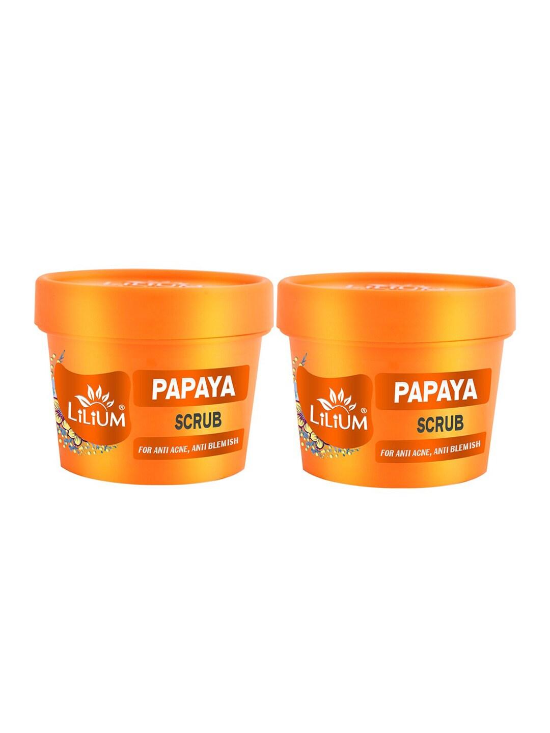 Lilium Set Of 2 Papaya Scrub For Anti-Acne & Anti Blemish - 100g Each