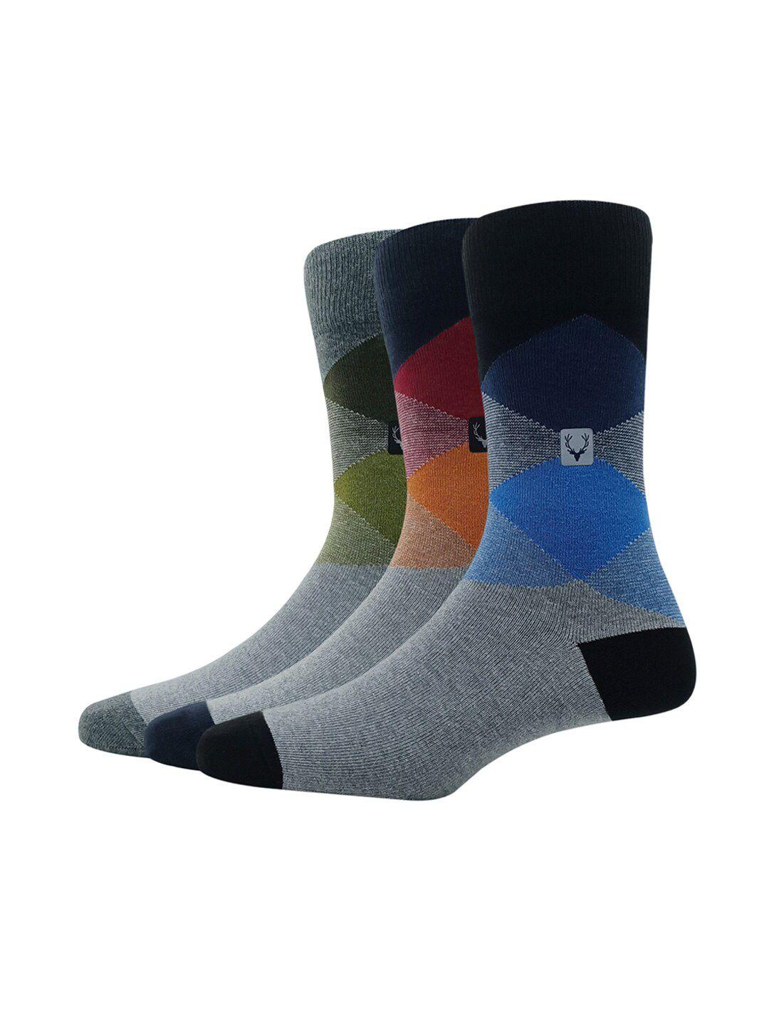 allen-solly-men-pack-of-3-calf-length-patterned-cotton-socks