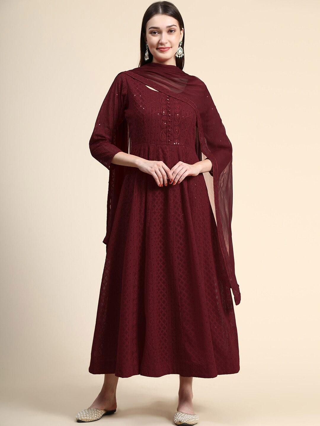 black-scissor-embroidered-chikankari-georgette-maxi-gown-with-dupatta-ethnic-dresses