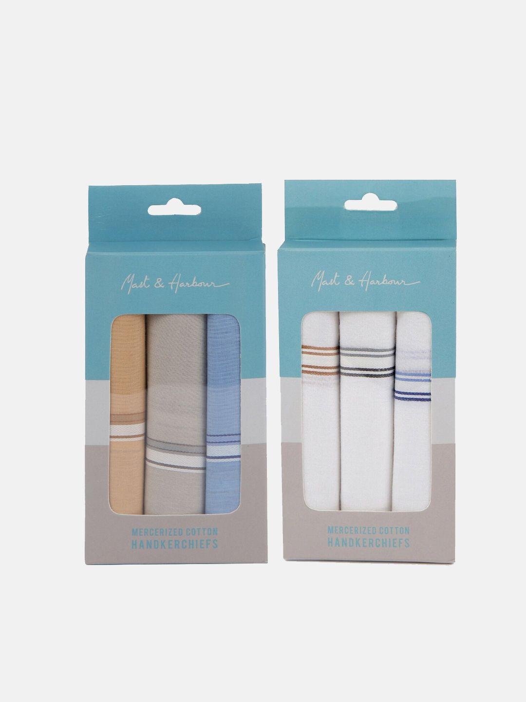 mast-&-harbour-men-white-&-blue-set-of-6-striped-cotton-handkerchiefs