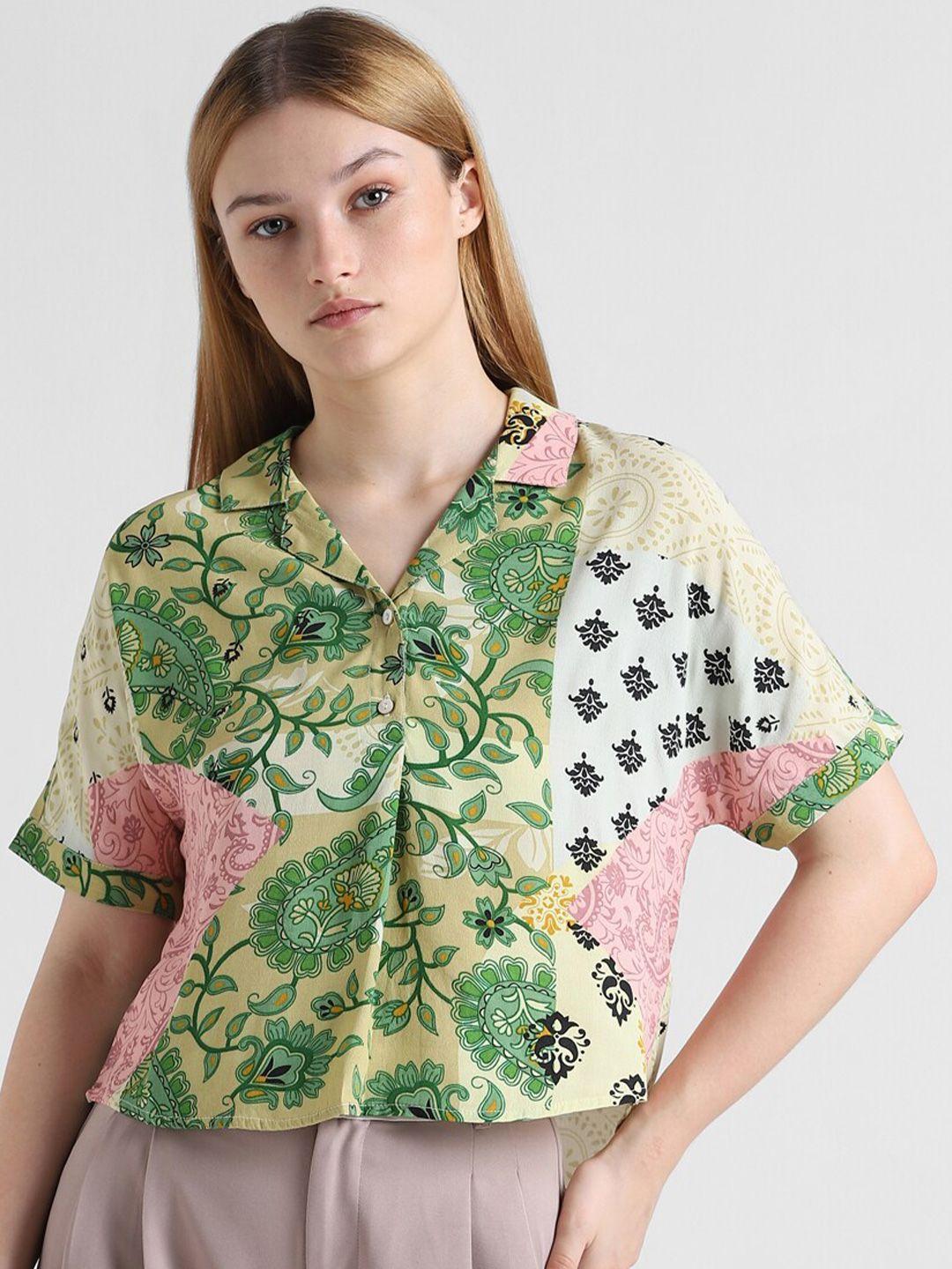 ONLY Onlmanon Floral Printed Shirt Style Top