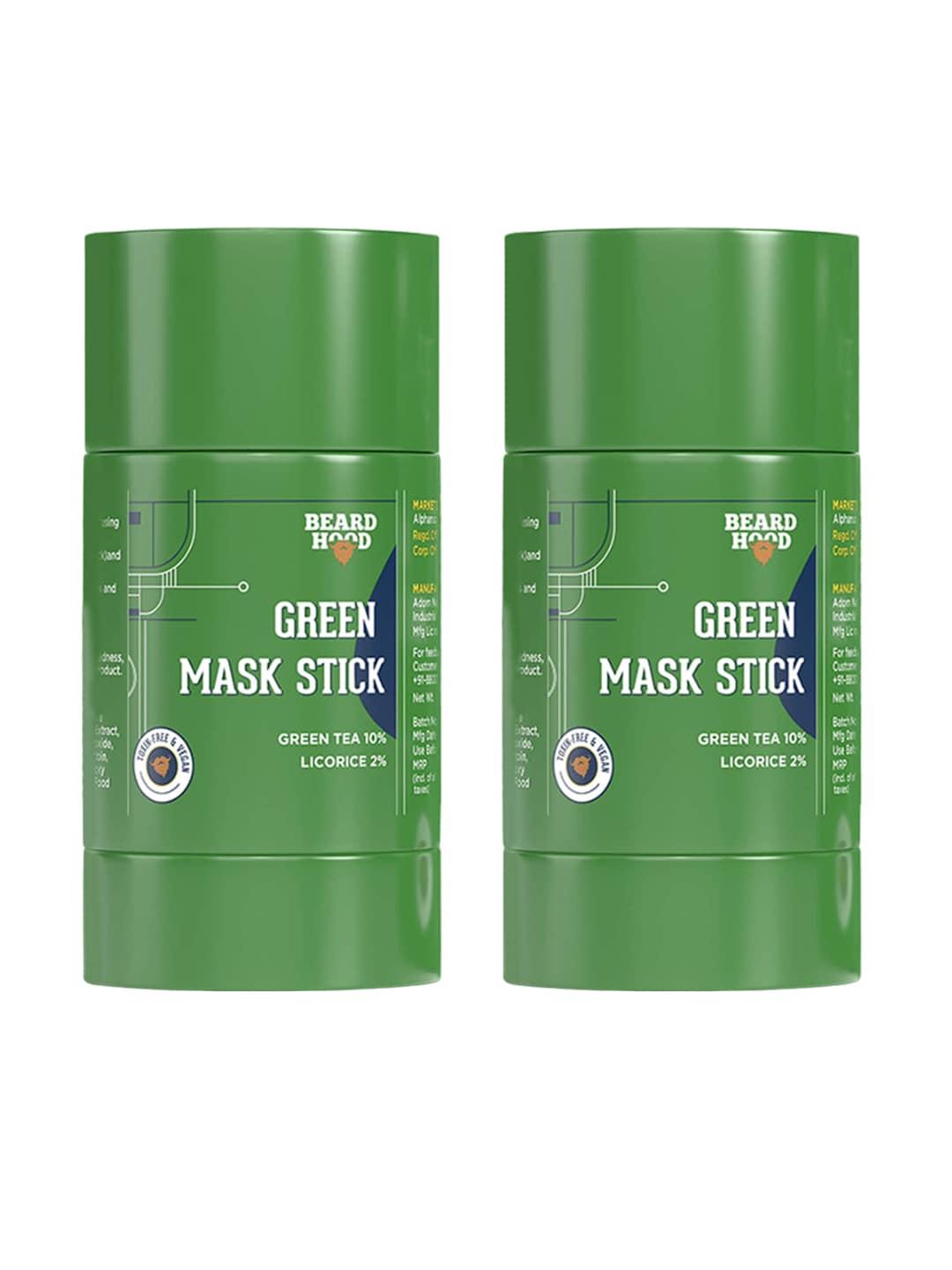Beardhood Set Of 2 Green Cleansing Mask Stick With Green Tea+Licorice - 40g Each