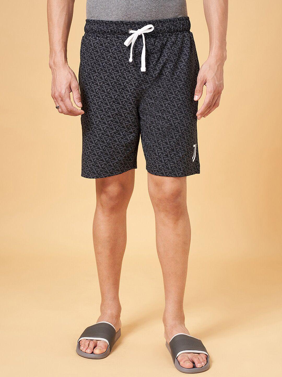 SF JEANS by Pantaloons Men Abstract Printed Slim Fit Cotton Regular Shorts