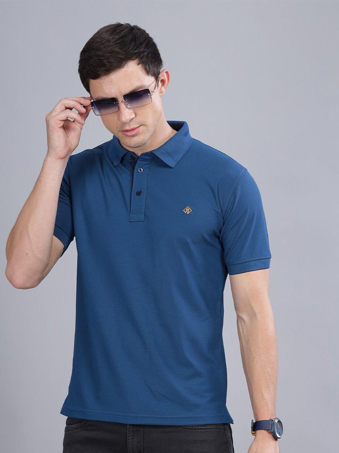 PAUL STREET Slim Fit Moisture Wicking Dry Fit Polo Collar T-shirt