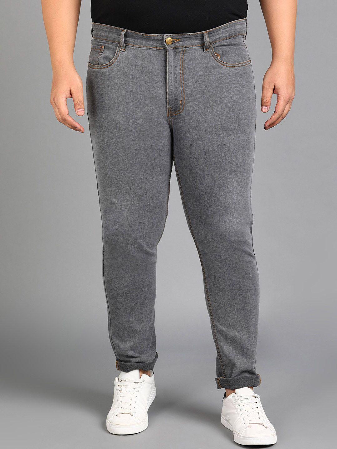 Urbano Plus Plus Size Men Slim Fit Clean Look Mid-Rise Stretchable Jeans