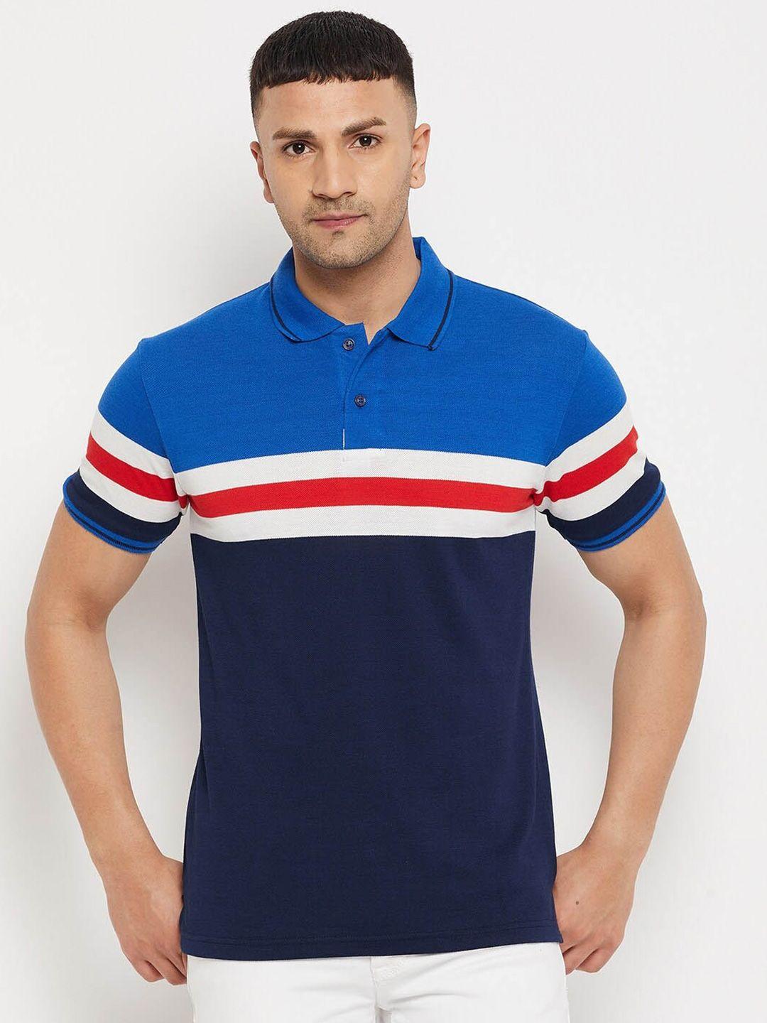 parcel-yard-striped-polo-collar-t-shirt