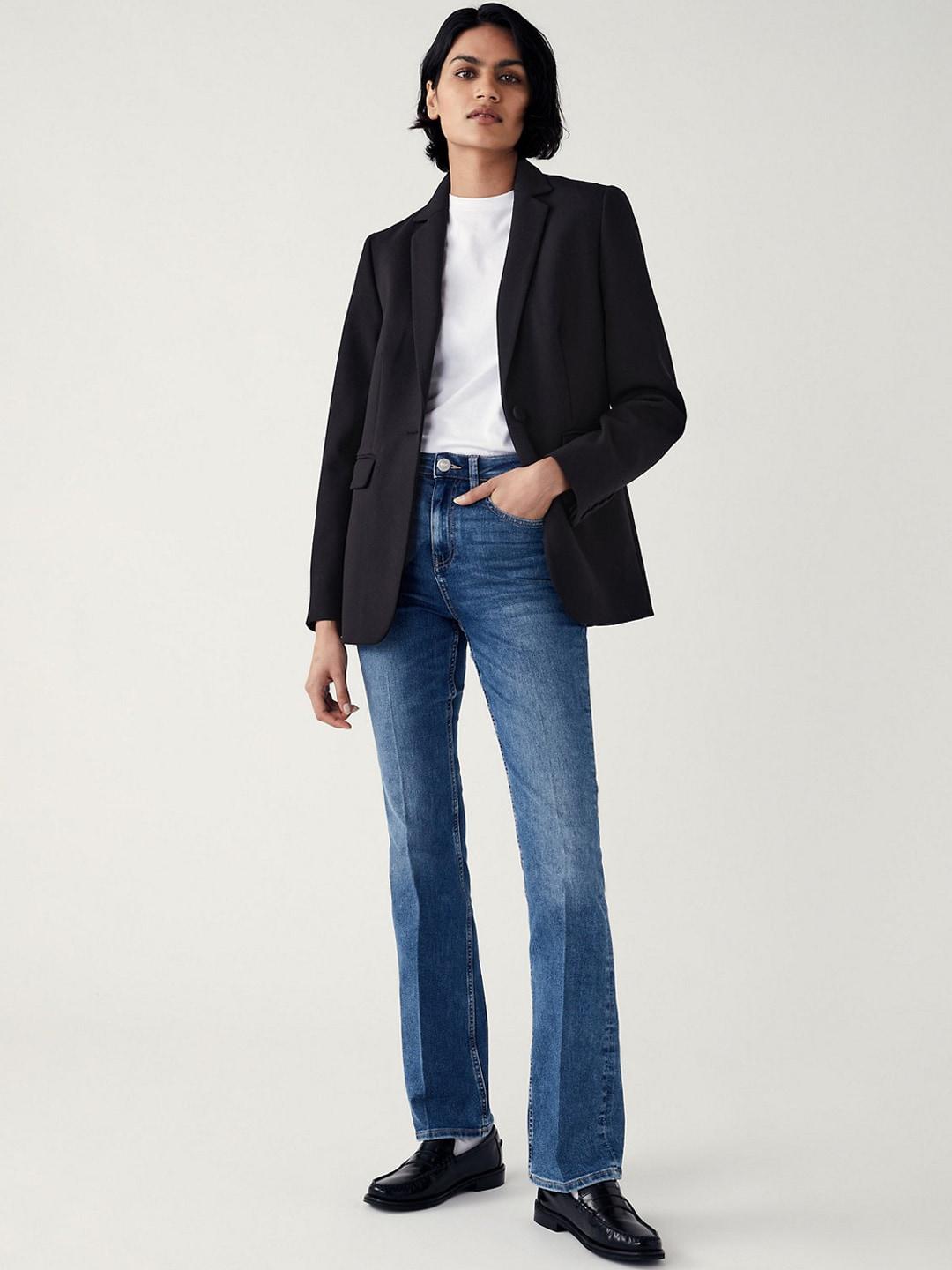 marks-&-spencer-women-bootcut-high-rise-clean-look-light-fade-stretchable-jeans