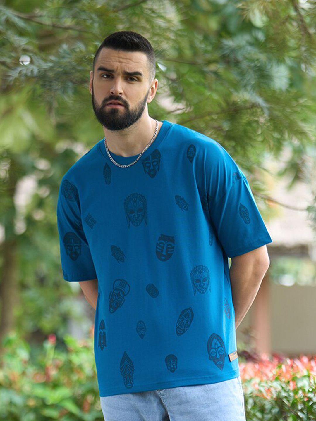 Stormborn Conversational Printed Drop Shoulder Sleeves Pure Cotton Oversized T-shirt