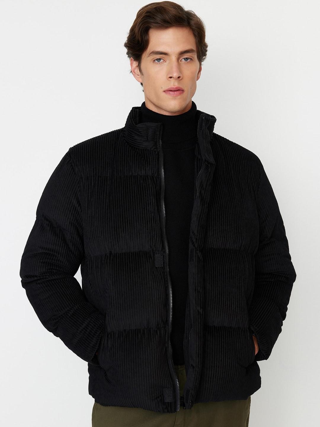 Trendyol Mock Collar Faux Fur Trim Tailored Jacket
