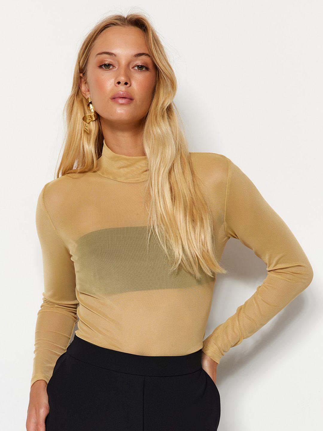 trendyol-high-neck-long-sleeve-fitted-top