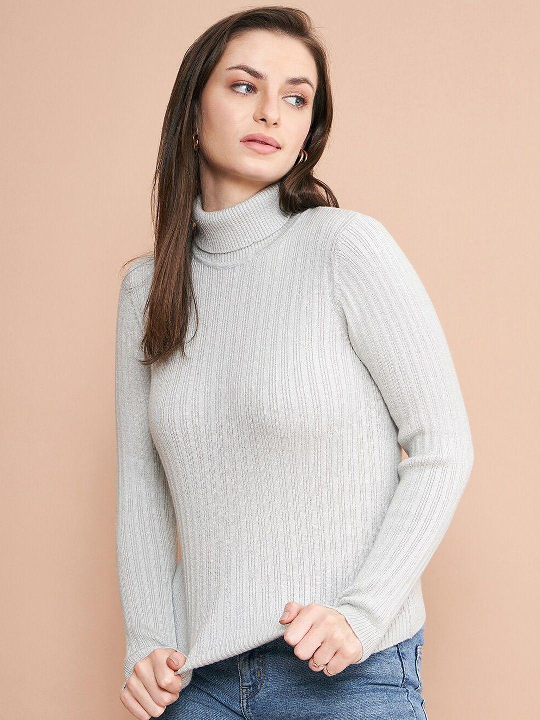 98 Degree North Ribbed Turtle Neck Acrylic Pullover