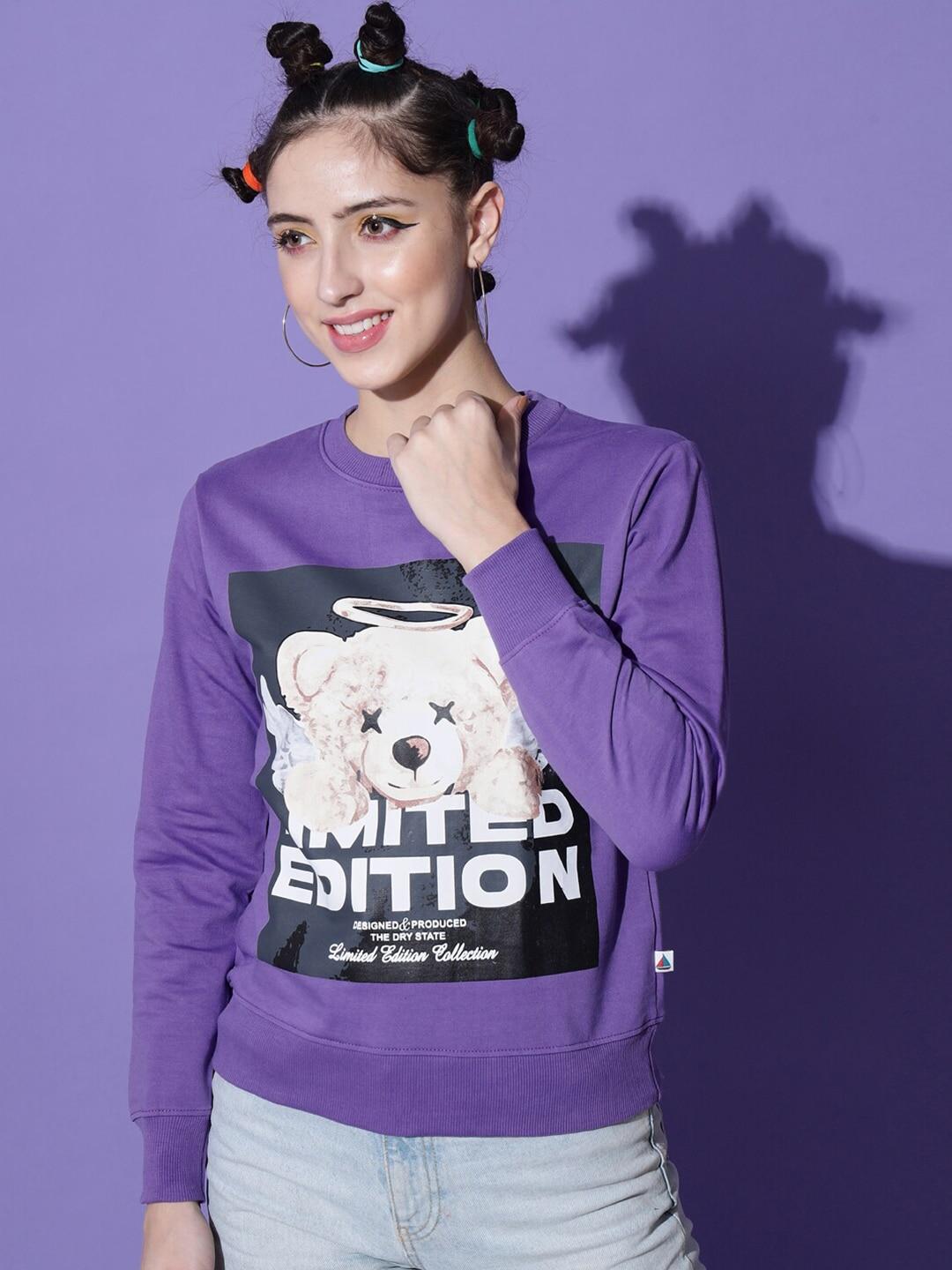 the-dry-state-purple-graphic-printed-round-neck-pullover-sweatshirt