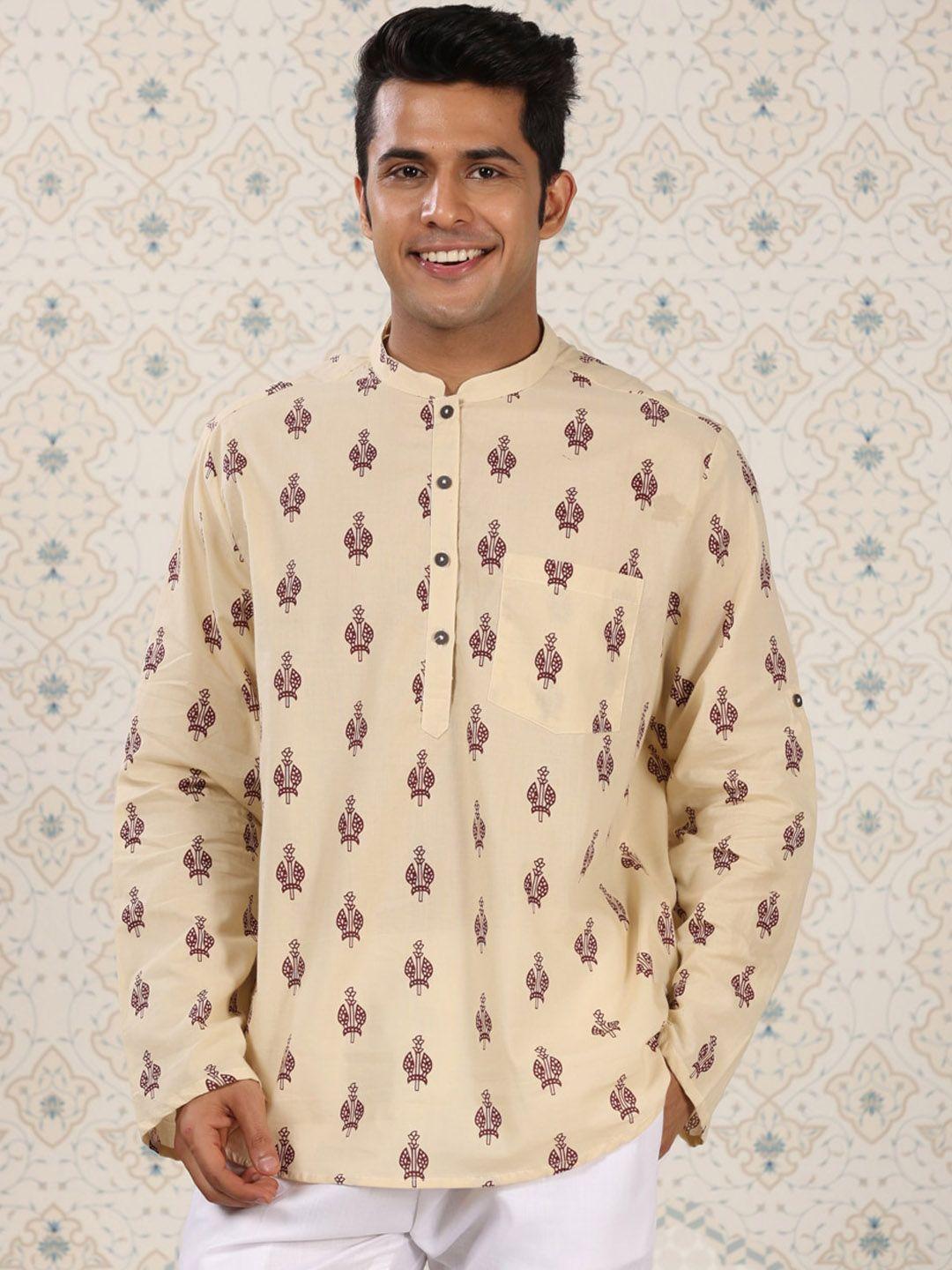 ode-by-house-of-pataudi-men-beige-floral-embroidered-thread-work-kurta
