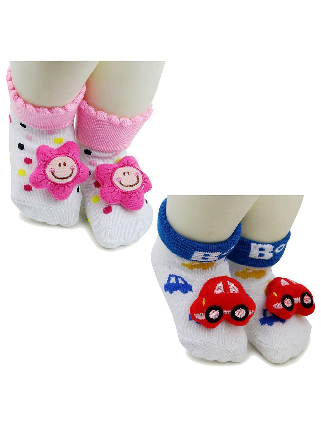 BAESD Infants Pack Of 2 Patterned Ankle Length Socks