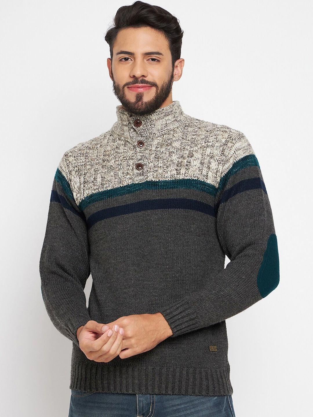 Duke Colourblocked Acrylic Pullover Sweaters