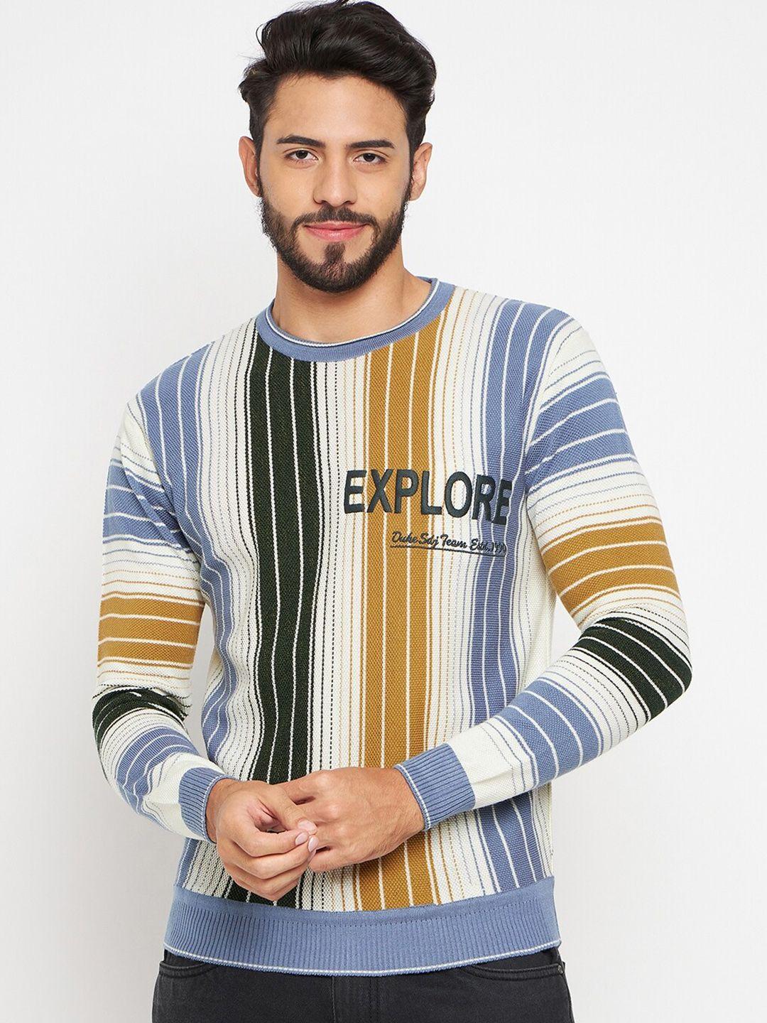 duke-striped-round-neck-acrylic-pullover