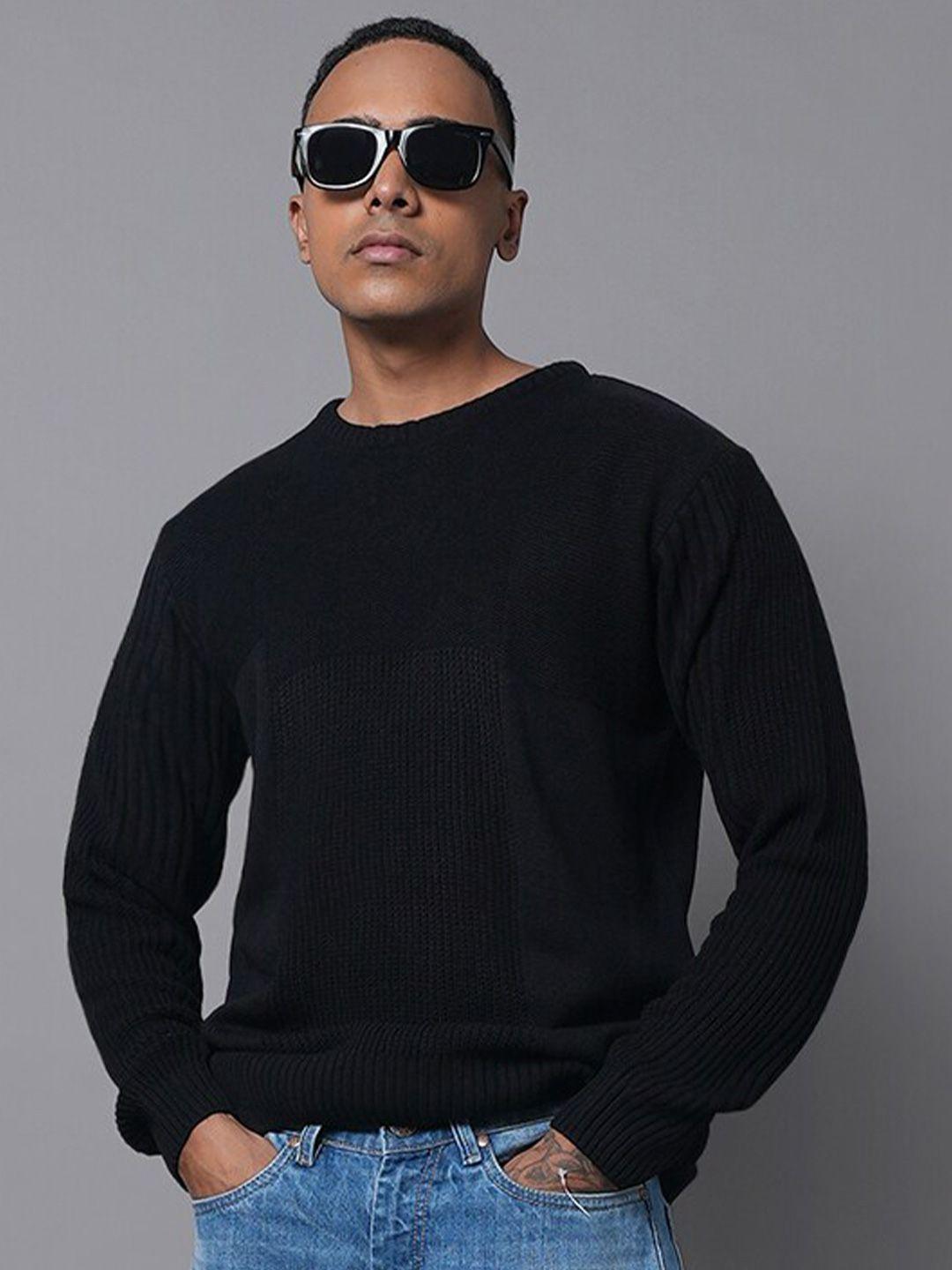 high-star-ribbed-round-neck-long-sleeves-acrylic-pullover-sweaters
