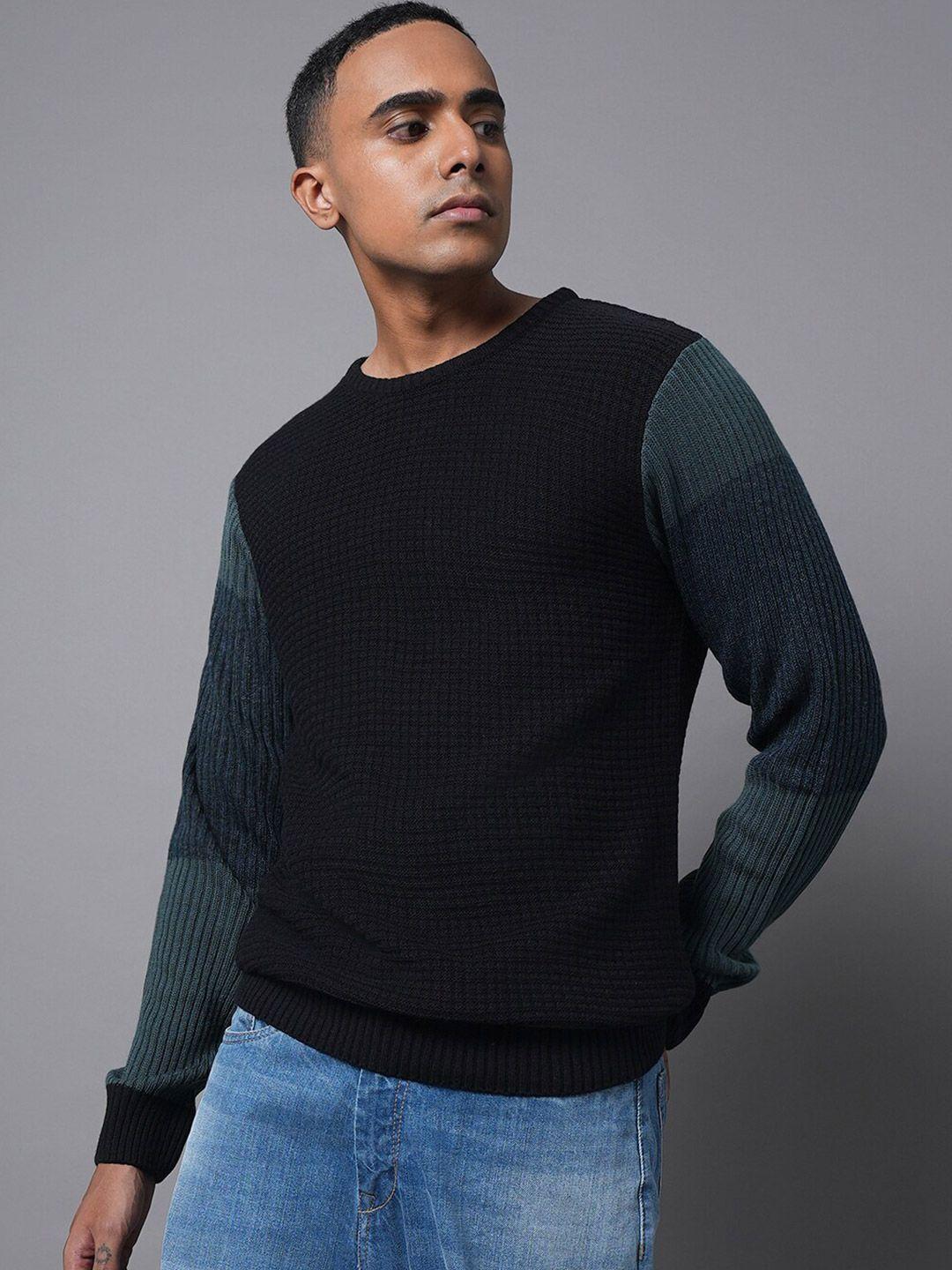 high-star-ribbed-round-neck-long-sleeves-acrylic-pullover-sweaters