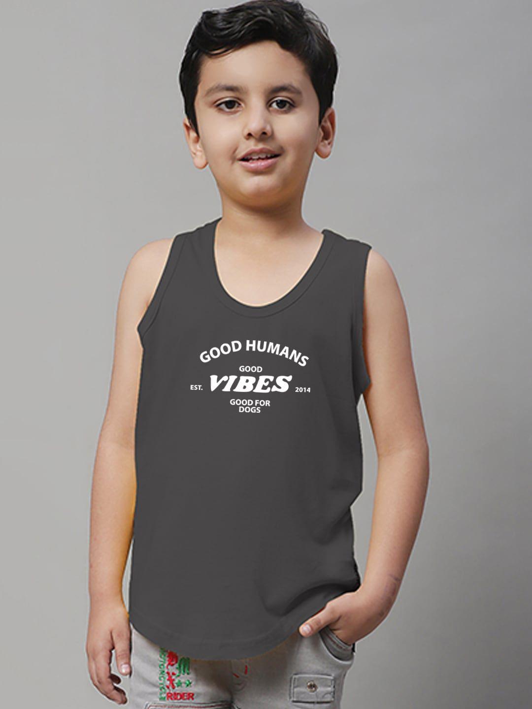 Friskers Boys Typographic Printed Pure Cotton Innerwear Vests