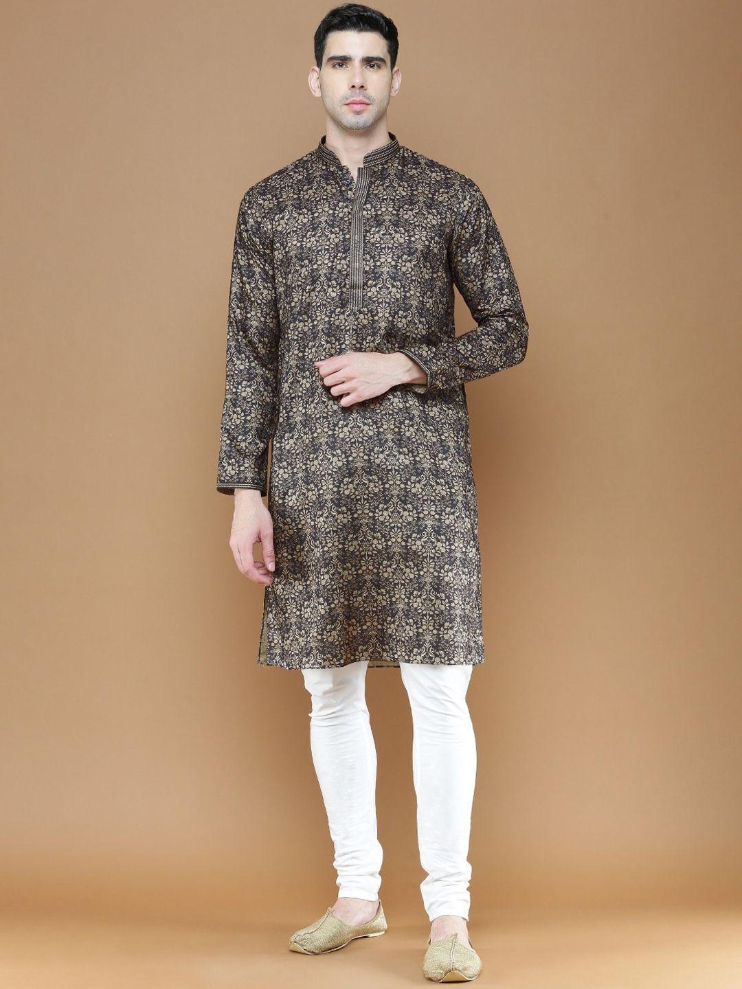 sanwara-floral-printed-regular-kurta-with-pyjamas