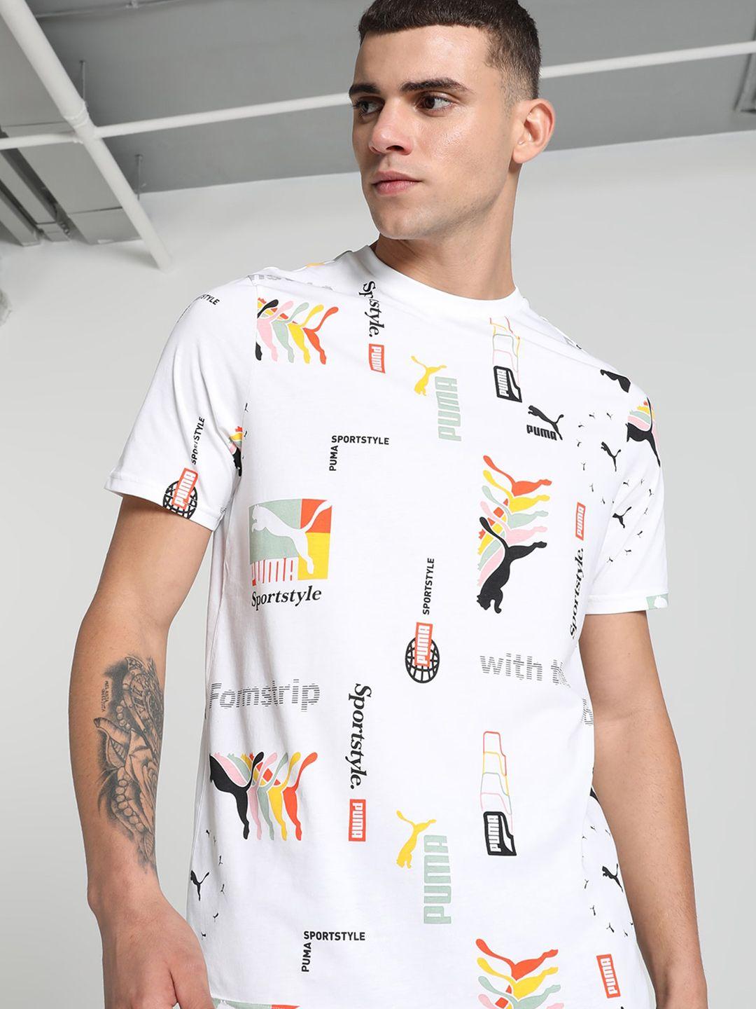Puma CLASSICS BRAND LOVE Brand Logo Printed Cotton T-Shirt