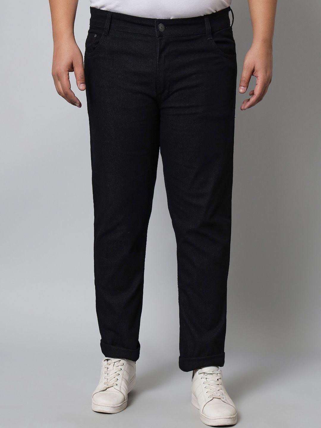 STUDIO NEXX Men Plus Size Slim Fit Mid-Rise Clean Look Jeans