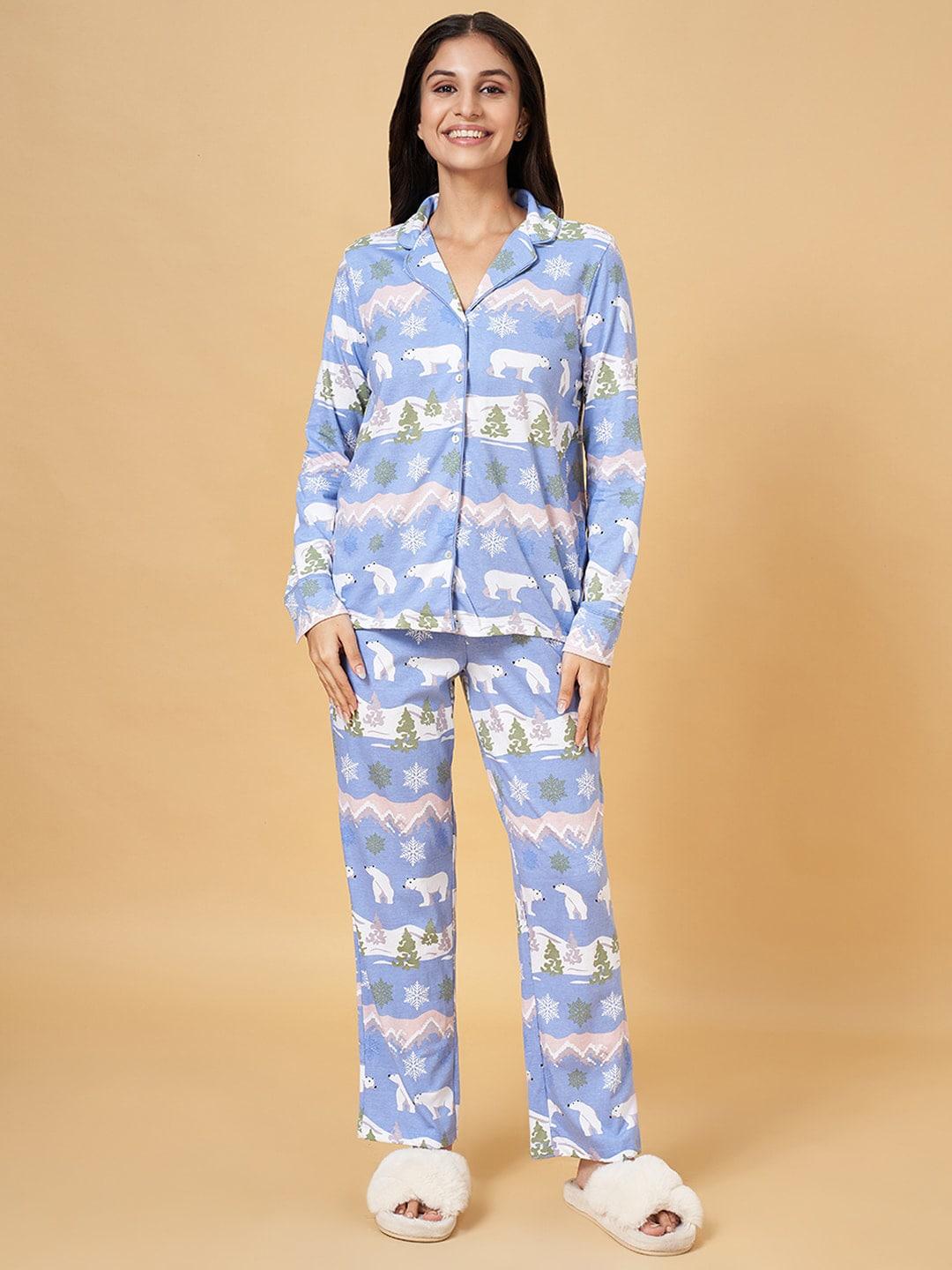 Dreamz by Pantaloons Conversational Printed Night Suit