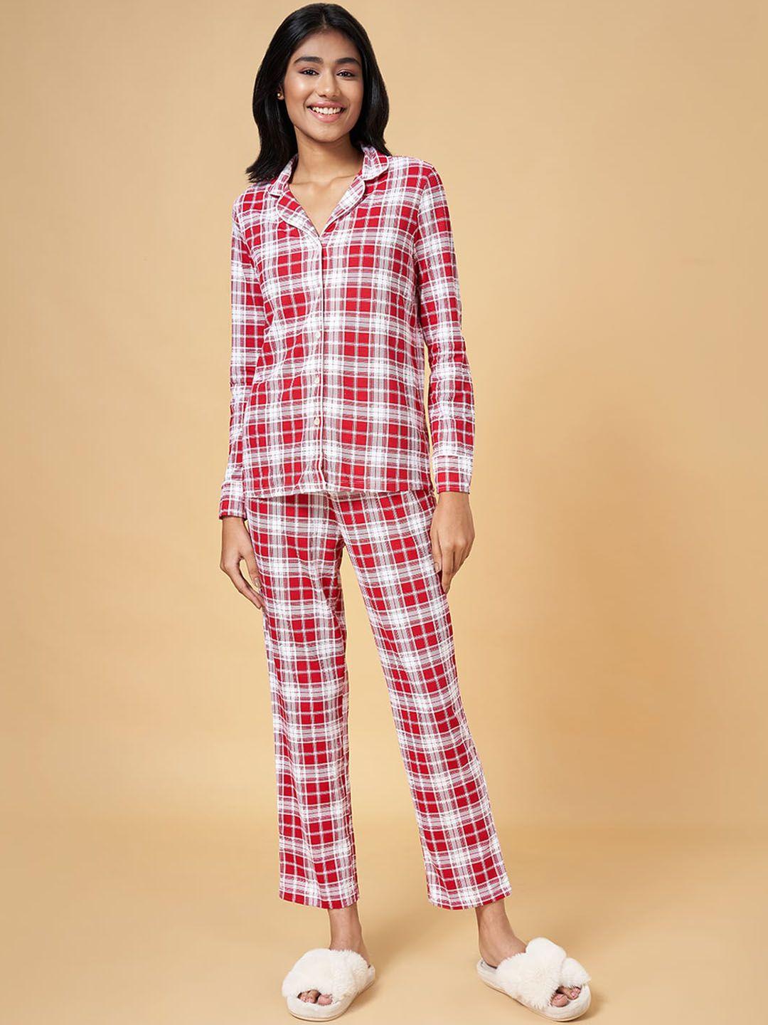 Dreamz by Pantaloons Checked Night Suit