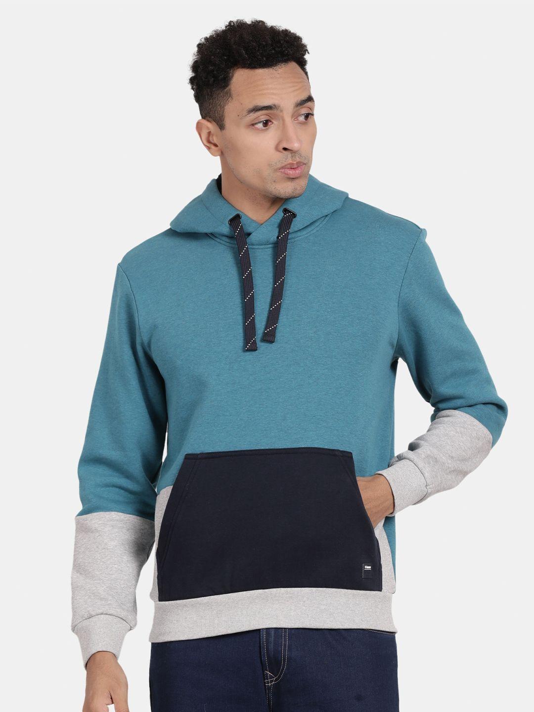 t-base Men Multicoloured Colourblocked Sweatshirt